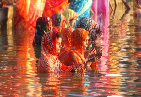 Chhath Puja observed by devotees in Agartala